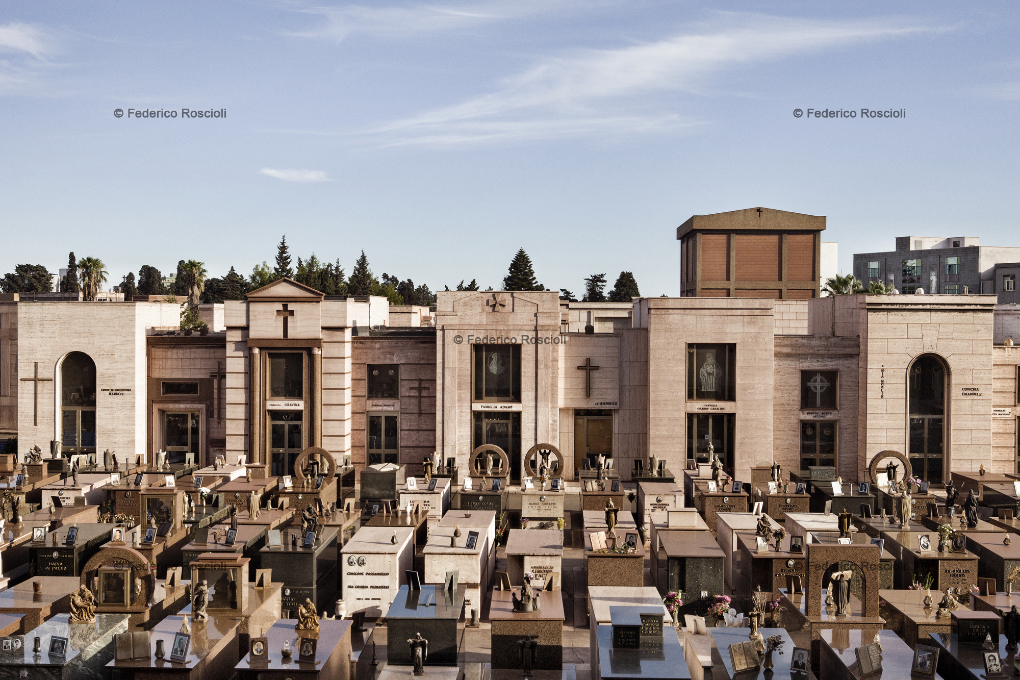 Taranto, Italy, September 21, 2013. View of the cemetery of Taranto.