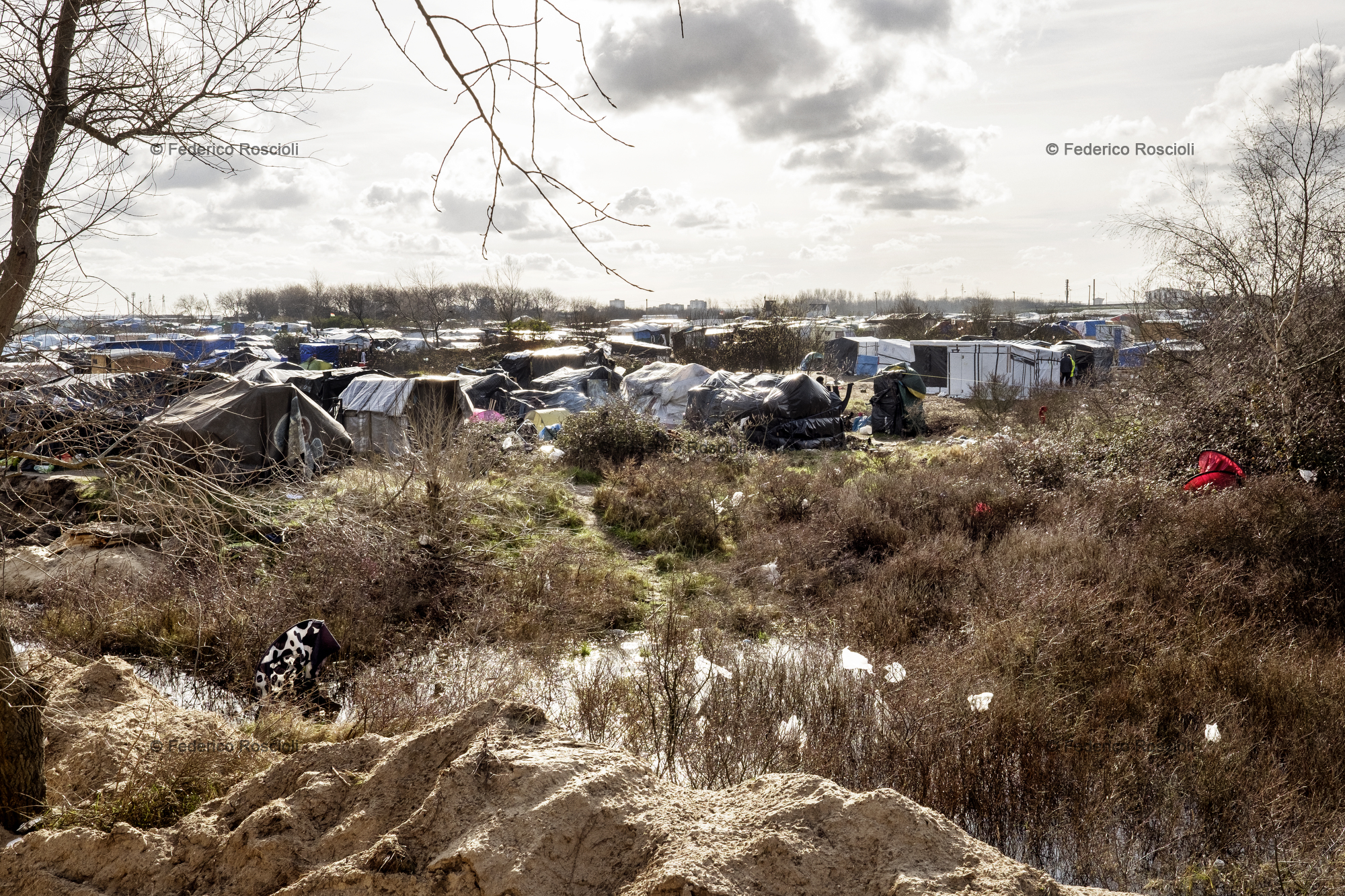 Calais, France. February 28, 2016. View of the sudanese area of the camp.