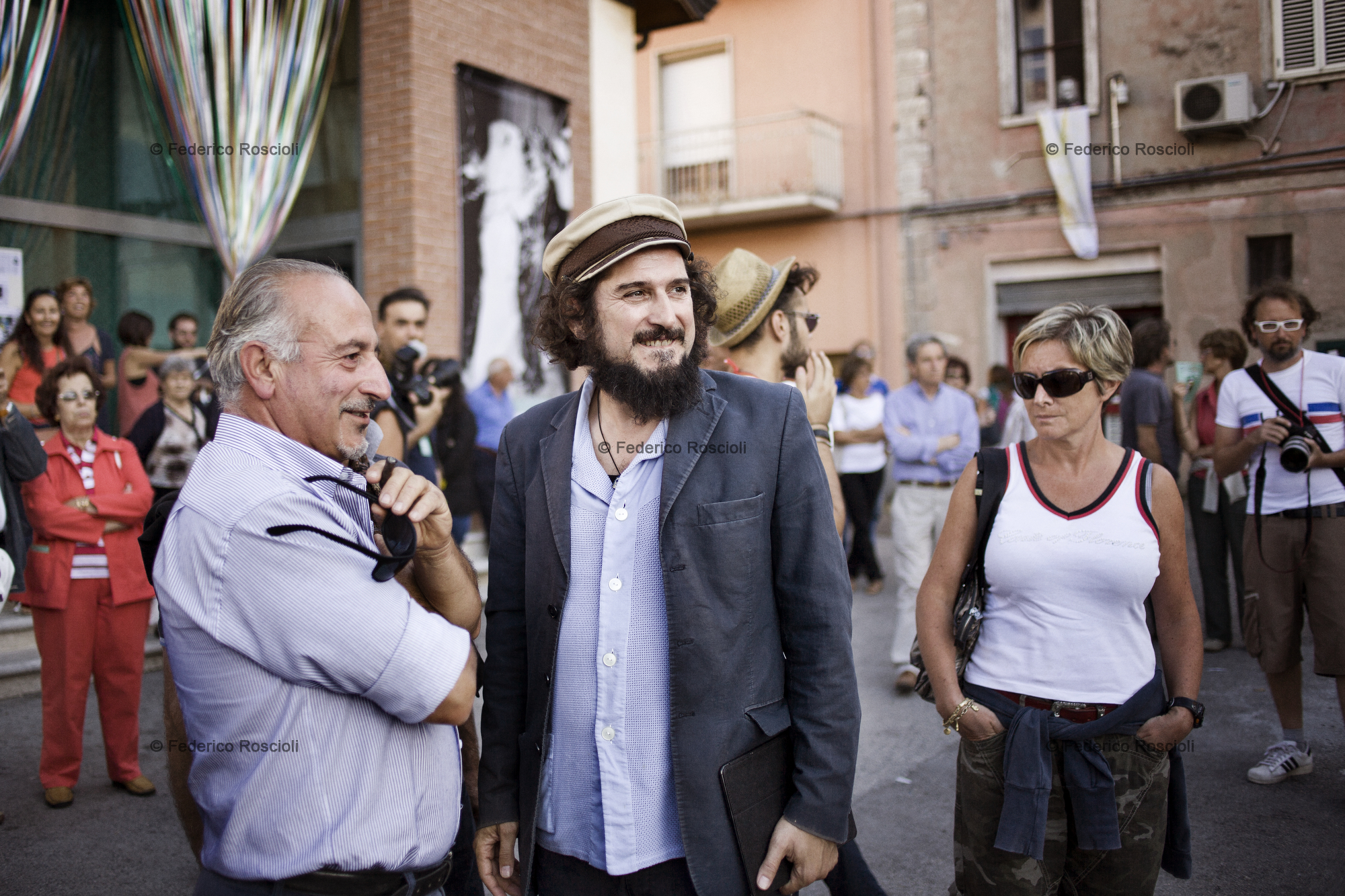 Calitri, Avellino, Italy. August 28, 2013. Vinicio Capossela before the presentaion of the first edition of Sponz Fest in Calitri.