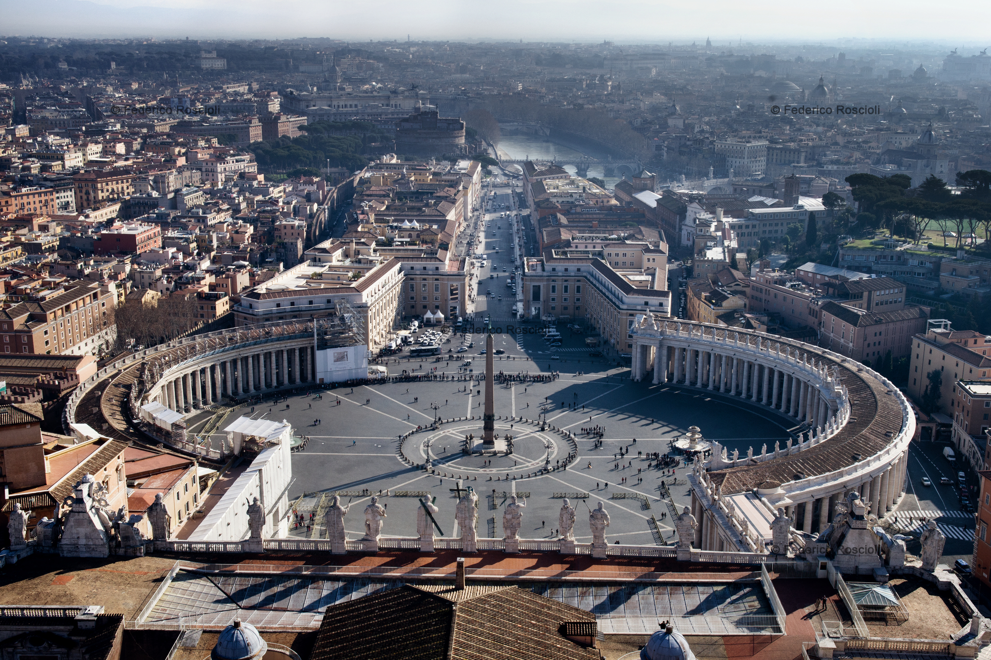Vatican, Vatican City, February 20, 2013. View from Saint Peter Dome.