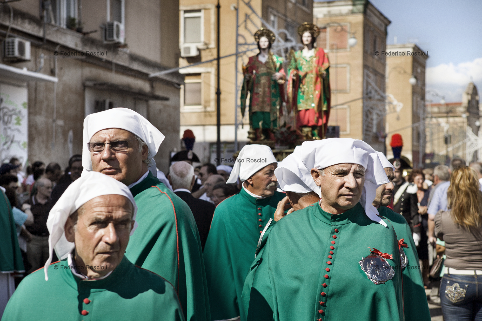 Taranto, Italy, September 26, 2013. Procession of the Saints Cosma and Damiano in Città Vecchia of Taranto.